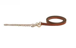 Tory Leather Single Ply Lead With Nickel Plated Chain -Equestrian Supplies Store 4 270455