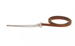 Tory Leather 3/4" Full Double & Stitched Lead With Nickel Plated Chain -Equestrian Supplies Store 4 270457