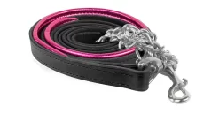 Perris Metallic Leather Lead With Chain