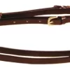 Tory Leather 3/4" Adjustable Leather Side Reins - Nickel Hardware -Equestrian Supplies Store 5 166467