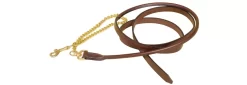Tory Leather 3/4" Partial Rolled Lead - Brass Chain -Equestrian Supplies Store 5 170561