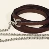 Tory Leather 3/4" Single Ply Lead - Brass Plated Chain