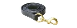 Perris Leather Collection Leather Lead With Solid Brass Snap