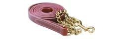 Perris Leather Lead With Solid Brass Chain