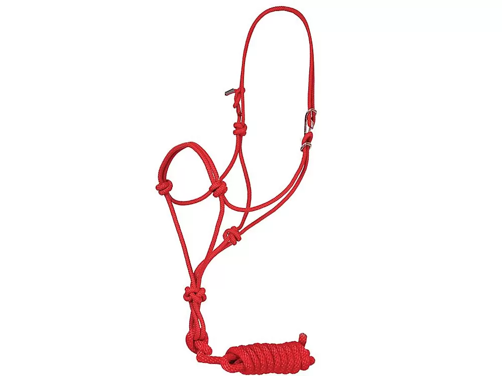 Mustang Easy-On Rope Halter With 8' Lead 3 Mustang Easy-On Rope Halter With 8' Lead