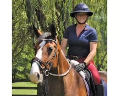 EquiVisor Orignial Cotton Sun Protection Helmet Visor -Equestrian Supplies Store 5 480073 navy a