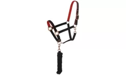 Tough-1 Neoprene Padded Halter With Antique Hardware Lead Set -Equestrian Supplies Store 5 630566