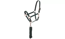 Tough-1 Neoprene Padded Halter With Antique Hardware Lead Set -Equestrian Supplies Store 5 630570