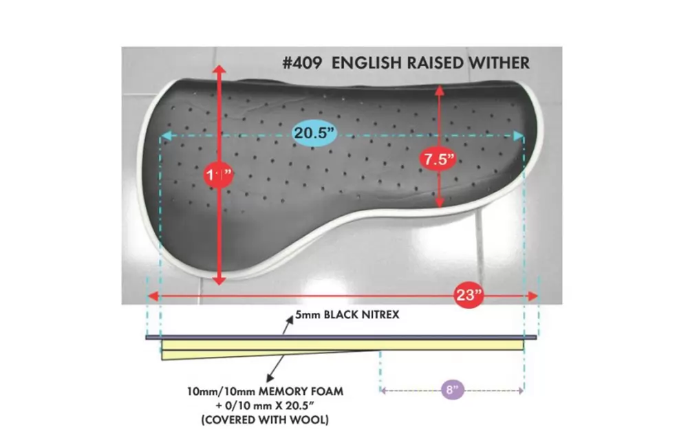 Cavallo English Raised Wither Saddle Pad 3 Cavallo English Raised Wither Saddle Pad