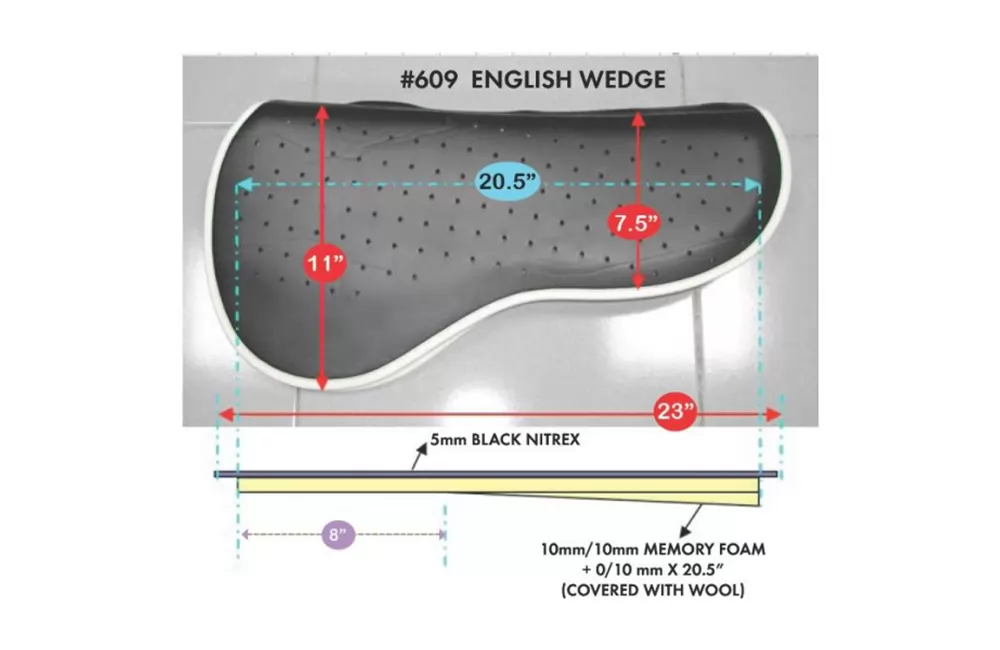 Cavallo English Wedge Saddle Pad 3 Cavallo English Wedge Saddle Pad