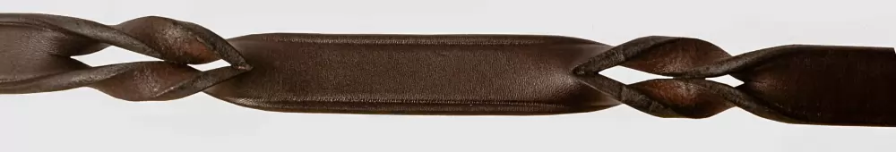 Perri's Twisted Leather Lead With Brass Plated Chain 4 Perri's Twisted Leather Lead With Brass Plated Chain - Image 2