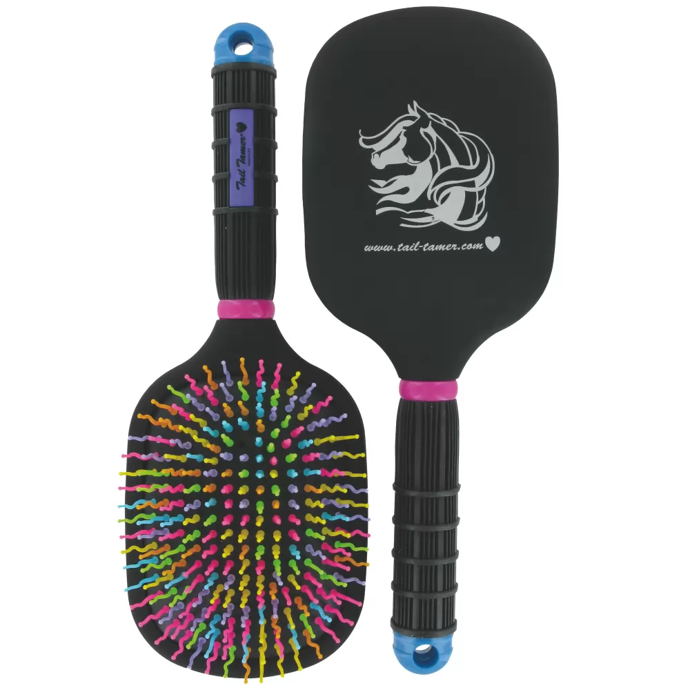 Tail Tamer Rainbow Paddle Brush 3 Tail Tamer Rainbow Paddle Brush