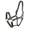Gatsby Triple Stitched Leather Halter With O Snap
